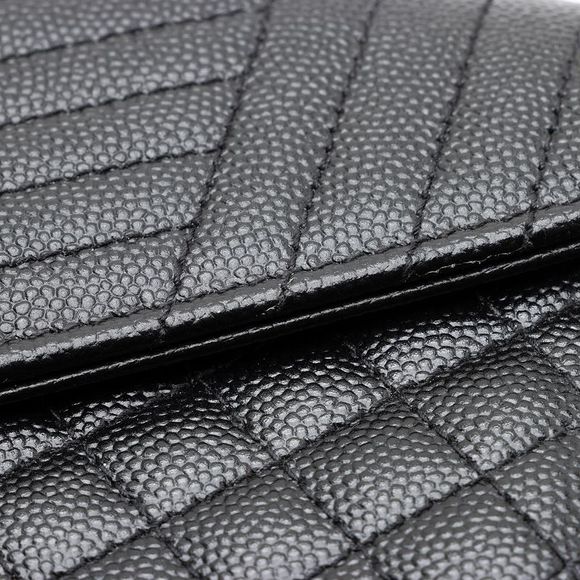 Saint Laurent Mixed Matelasse Grain de Poudre Monogram Large Envelope Wallet - Picture 14 of 14